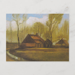 Farmhouse Among Trees by Vincent Van Gogh, 1883 Po Postcard