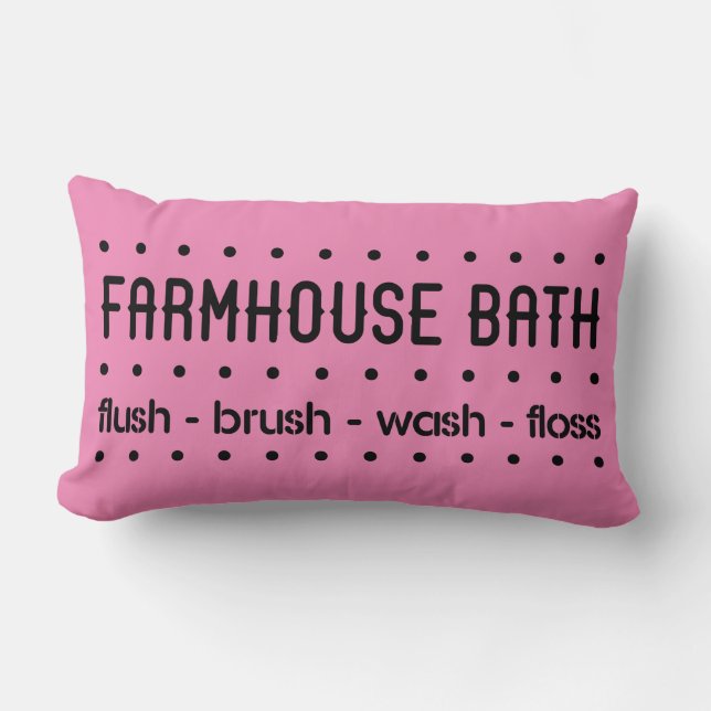 FARMHOUSE BATH LUMBAR CUSHION (Front)