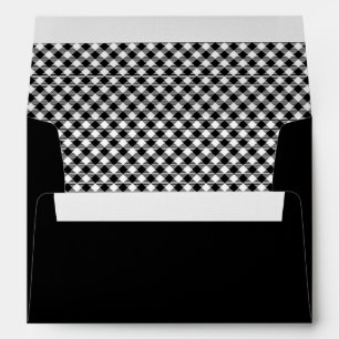Farmhouse Black & White Buffalo Plaid Envelope