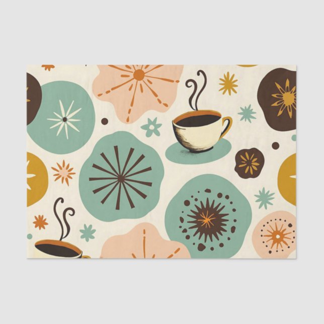 Farmhouse Brew: Rustic Coffee Tissue Paper (Front)