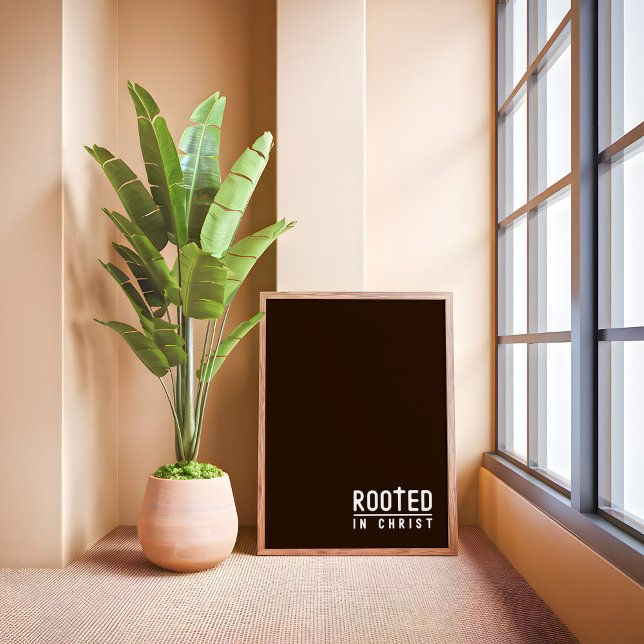 Farmhouse Brown Christian faith quote Poster (Creator Uploaded)