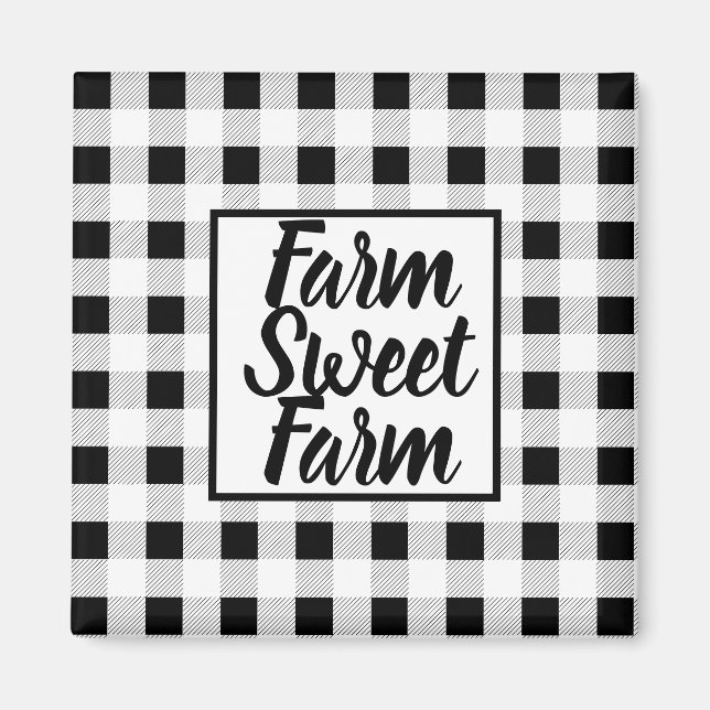Farmhouse Buffalo Check Magnet (Front)