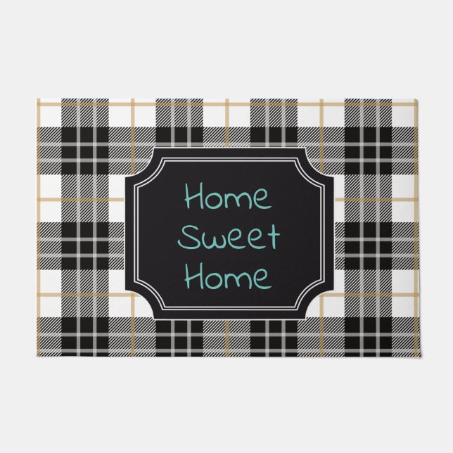 Farmhouse, Buffalo Check, Plaid Farmhouse Doormat (Front)