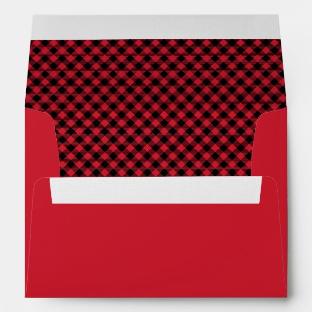 Farmhouse Buffalo Plaid Red Envelope (Back (Bottom))