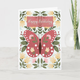 Farmhouse Butterfly Birthday Card