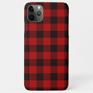 Farmhouse Cabin Red Black Plaid Buffalo Check Case-Mate iPhone Case