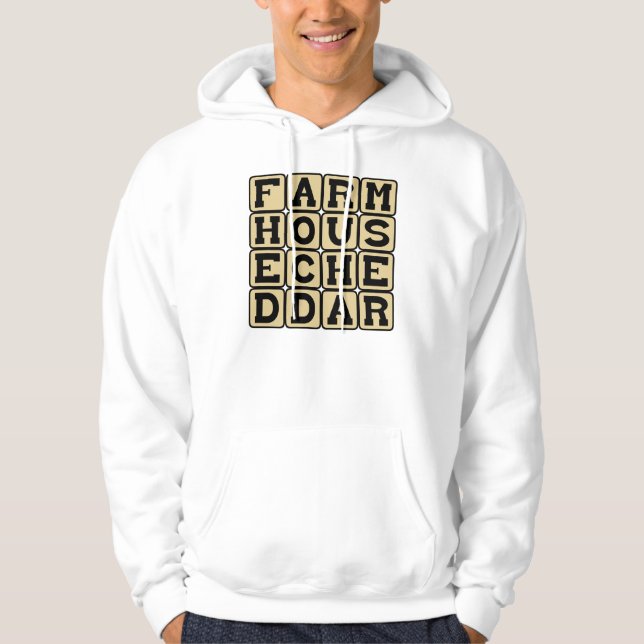 Farmhouse Cheddar, Rustic Cheese Hoodie (Front)