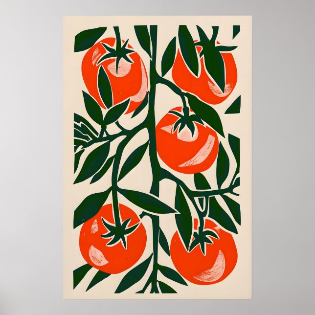 Farmhouse Chic Eclectic Tomato Print - Trendy (Front)