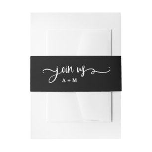 Farmhouse Chic   Modern Rustic Wedding Invitation Belly Band