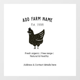 Farmhouse chicken eggs add name year address conta