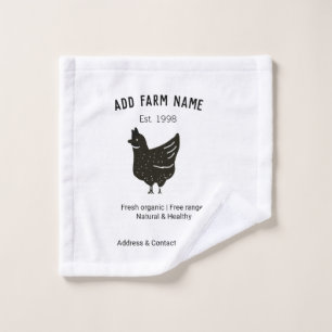 Farmhouse chicken eggs add name year address conta wash cloth