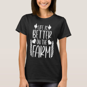 Farmhouse Chicken Farming Farmer Agriculturist T-Shirt