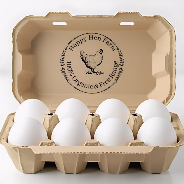 Farmhouse Chicken | Personalised Egg Rubber Stamp (Creator Uploaded)