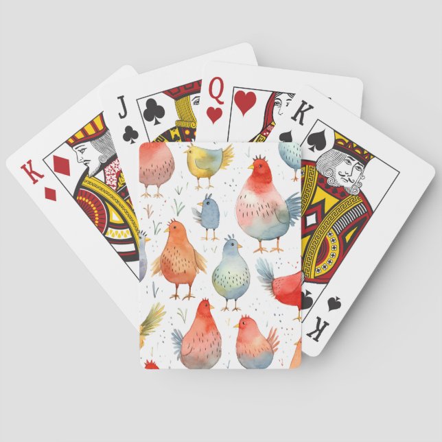 Farmhouse Chickens Playing Cards (Back)