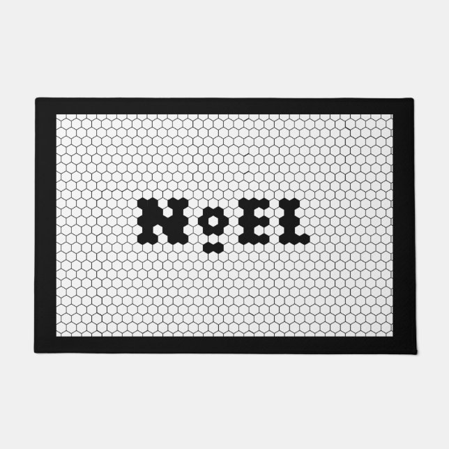 Farmhouse Christmas Christian Noel Tile Design Doormat (Front)