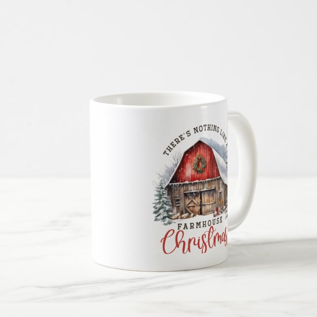 Farmhouse Christmas Coffee Mug (Front Right)