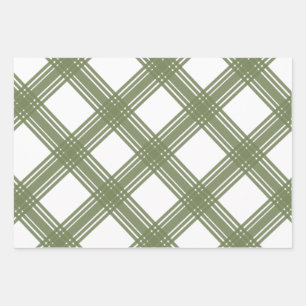 Farmhouse Christmas Soft Green Wrapping Paper Sheet