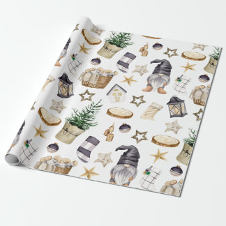 Farmhouse Christmas Wrapping Paper Seasonal Chic 