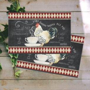 Farmhouse Coffee Kitchen Rooster Chalk Decoupage Tissue Paper