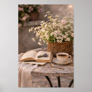 Farmhouse Coffee Table Still Life Floral Wall Art