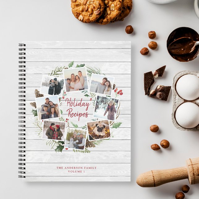 Farmhouse Collection Photo Collage Holiday Recipe Notebook (Creator Uploaded)