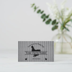 Farmhouse Corrugated Chicken Split Monogram Egg Business Card