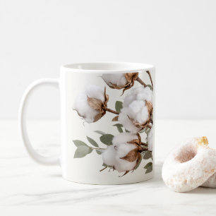 Farmhouse Cotton Botanical Wall Clock Neutral Coffee Mug