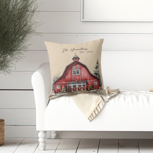 Farmhouse Country Christmas Custom Cushion (Creator Uploaded)