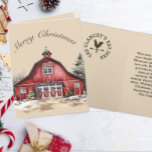 Farmhouse Country Christmas Custom Message<br><div class="desc">These country Christmas Cards include a rustic barn and evergreen trees. Easily customise your message using the personalisation feature.</div>