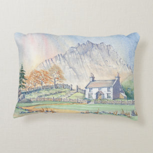 Farmhouse Country Cottage Landscape Accent Pillow