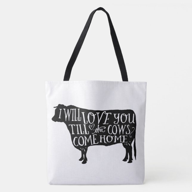 Farmhouse Cows and Pigs Tote Bag (Front)