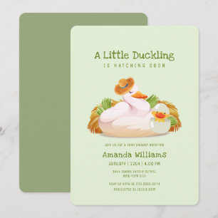 Farmhouse Duckling Hatching Soon Baby Shower  Invitation