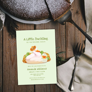 Farmhouse Duckling Hatching Soon Baby Shower  Invitation
