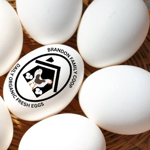 Farmhouse Egg Carton Stamp Organic Fresh Eggs  