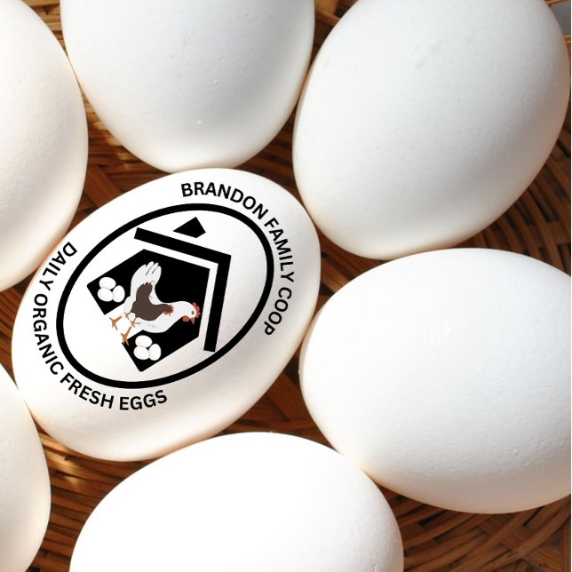 Farmhouse Egg Carton Stamp Organic Fresh Eggs   (Creator Uploaded)
