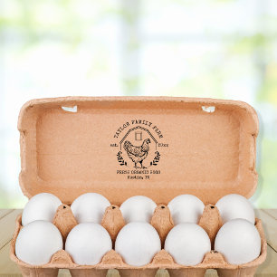 Farmhouse Eggs Family Farm Vintage Rustic Chicken  Rubber Stamp