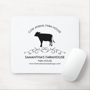 farmhouse Farm Cow Silhouette Mouse Pad