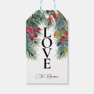 Farmhouse Festive Christmas White Love Gift Tag