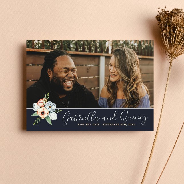 Farmhouse Floral Anemone Greenery Save The Date (Creator Uploaded)