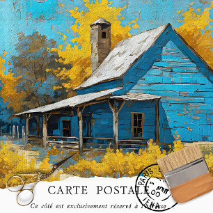 Farmhouse Floral Rustic Vintage Texture Decoupage Tissue Paper