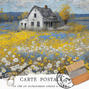 Farmhouse Floral Rustic Vintage Texture Decoupage Tissue Paper