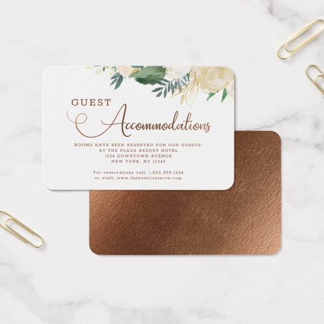 Farmhouse Fresh Guest Accommodations Insert Card (Office)