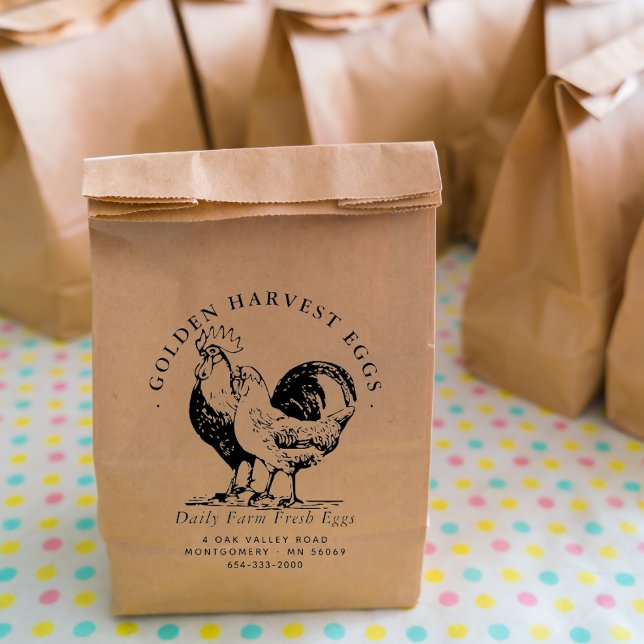 Farmhouse Fresh Organic Chicken Eggs Farm  Rubber Stamp (Creator Uploaded)