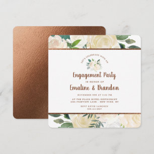 Farmhouse Fresh Rustic Country Engagement Party Invitation