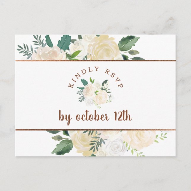 Farmhouse Fresh Rustic Country Meal Choice RSVP Postcard (Front)