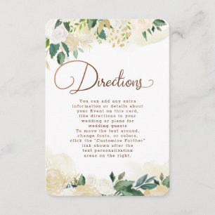 Farmhouse Fresh Rustic Country Wedding Directions Enclosure Card
