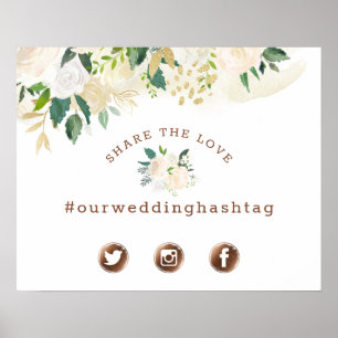 Farmhouse Fresh Rustic Social Media Wedding Share Poster