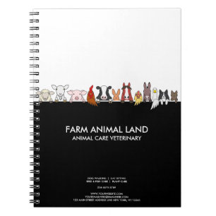 Farmhouse Fun Woodland Cow Chicken Farming Notebook