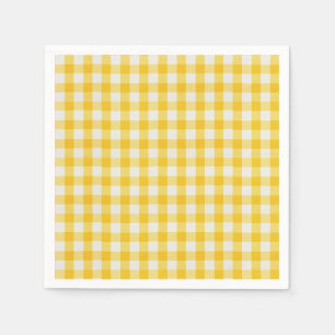Farmhouse Gingham Golden Yellow nursery Napkin