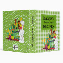 Farmhouse Green Gingham Family Cookbook